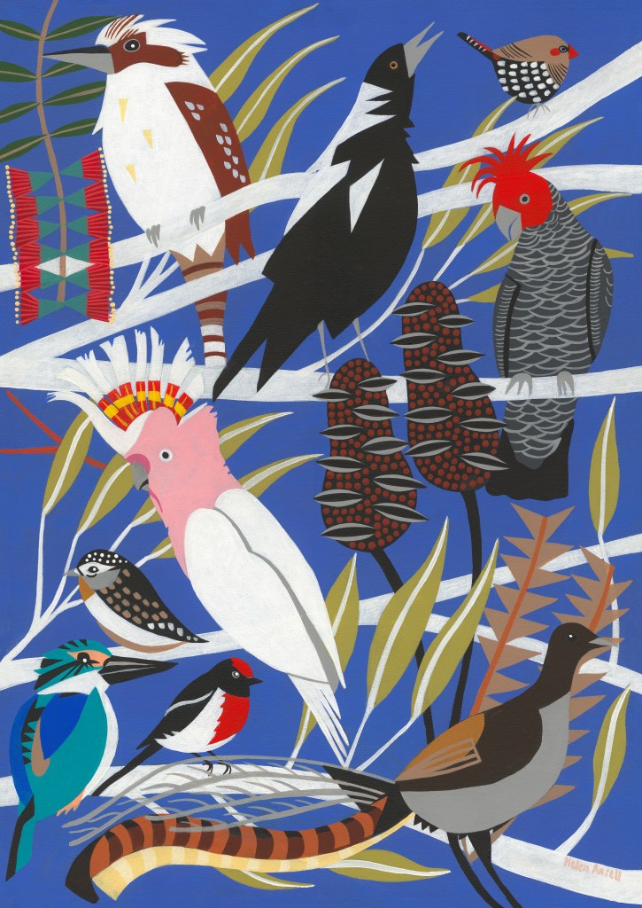 Helen Willshire パステル画 鳥 1993年 birds_of_australia_3_original_